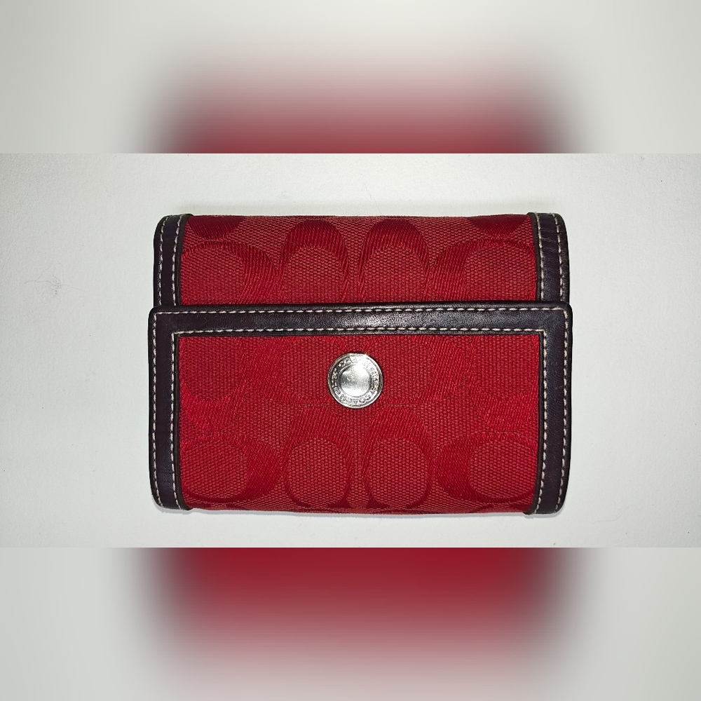 Coach Hampton Signature CMC Trifold Wallet
